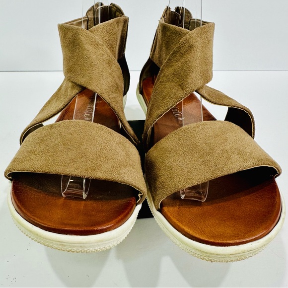 🎀 ALTARD STATE WOMEMS SIZE 9M REAR ZIP MICROFIBER BRUSHED SUEDE STYLE SANDALS - Picture 13 of 14